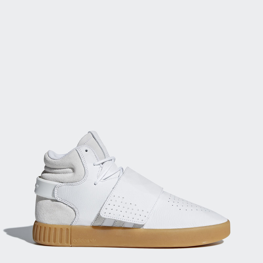 Adidas Tubular Invader Strap - Originals γυναικεια - Ασπρα/Μαυρα,Μέγεθος: EU 36 – 54 2/3 (625WBHMO)